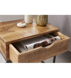 Szafka nocna Iron Craft drewno mango