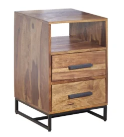 Szafka nocna LORENTE 40 cm drewno sheesham