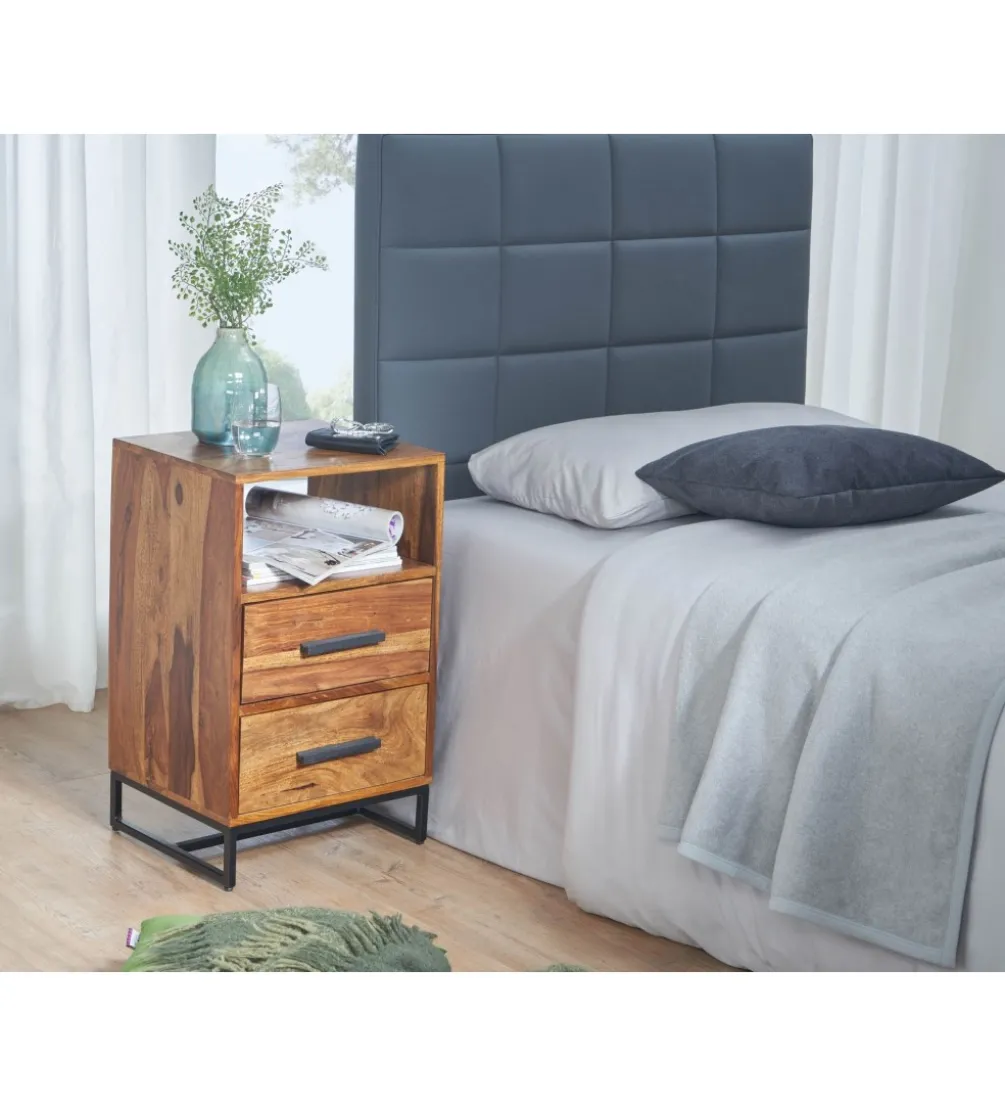 Szafka nocna LORENTE 40 cm drewno sheesham