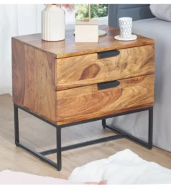 Szafka nocna LORENTE 50 cm drewno sheesham