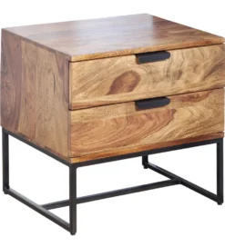 Szafka nocna LORENTE 50 cm drewno sheesham