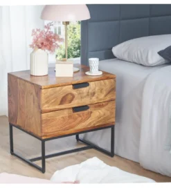 Szafka nocna LORENTE 50 cm drewno sheesham
