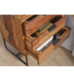 Szafka nocna LORENTE 50 cm drewno sheesham