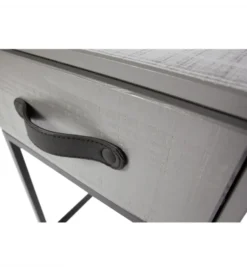 Szafka nocna MORRIS 52 cm drewno sosny szara