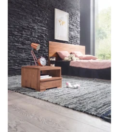 Szafka nocna MUMBAI 40 cm drewno akacja