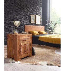 Szafka nocna MUMBAI 50 cm drewno sheesham