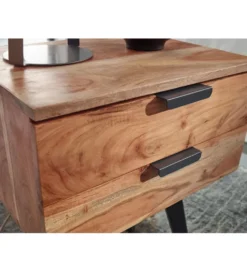 Szafka nocna PRIETO 47 cm drewno akacja