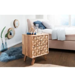 Szafka nocna REWA 44 cm drewno akacja