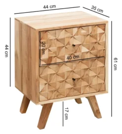 Szafka nocna REWA 44 cm drewno akacja