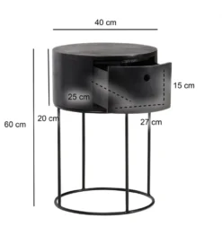 Szafka nocna WOHNLING 40 cm drewno mango