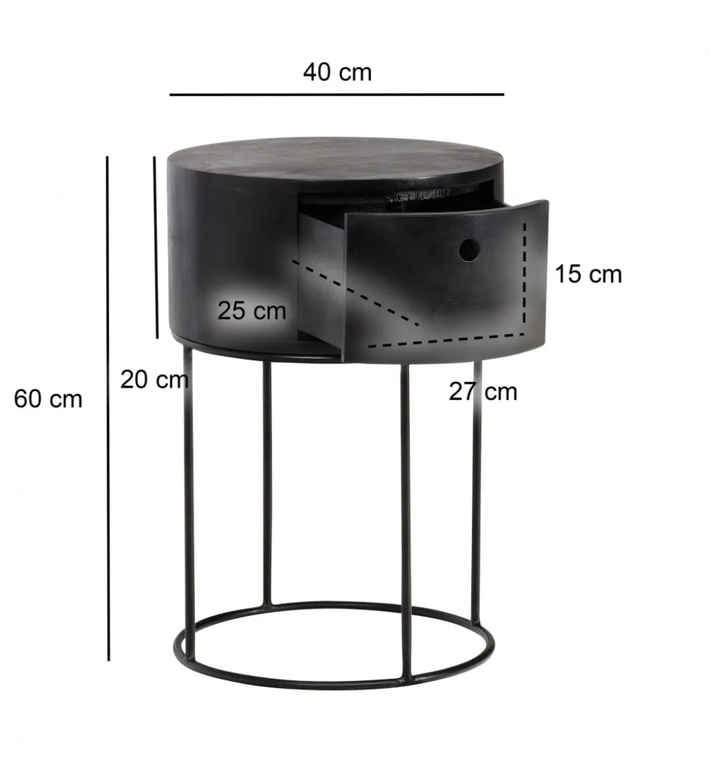 Szafka nocna WOHNLING 40 cm drewno mango