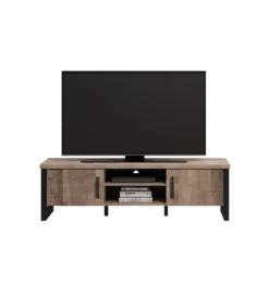 Szafka pod TV EMILE 166 cm w optyce dąb tytoniowo-brązowy