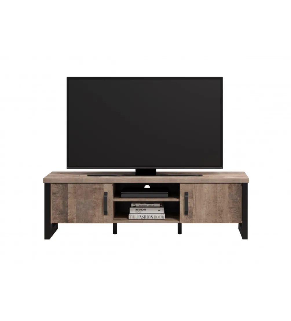 Szafka pod TV EMILE 166 cm w optyce dąb tytoniowo-brązowy