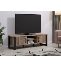 Szafka pod TV EMILE 166 cm w optyce dąb tytoniowo-brązowy