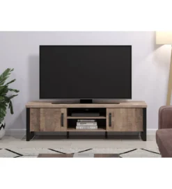 Szafka pod TV EMILE 166 cm w optyce dąb tytoniowo-brązowy