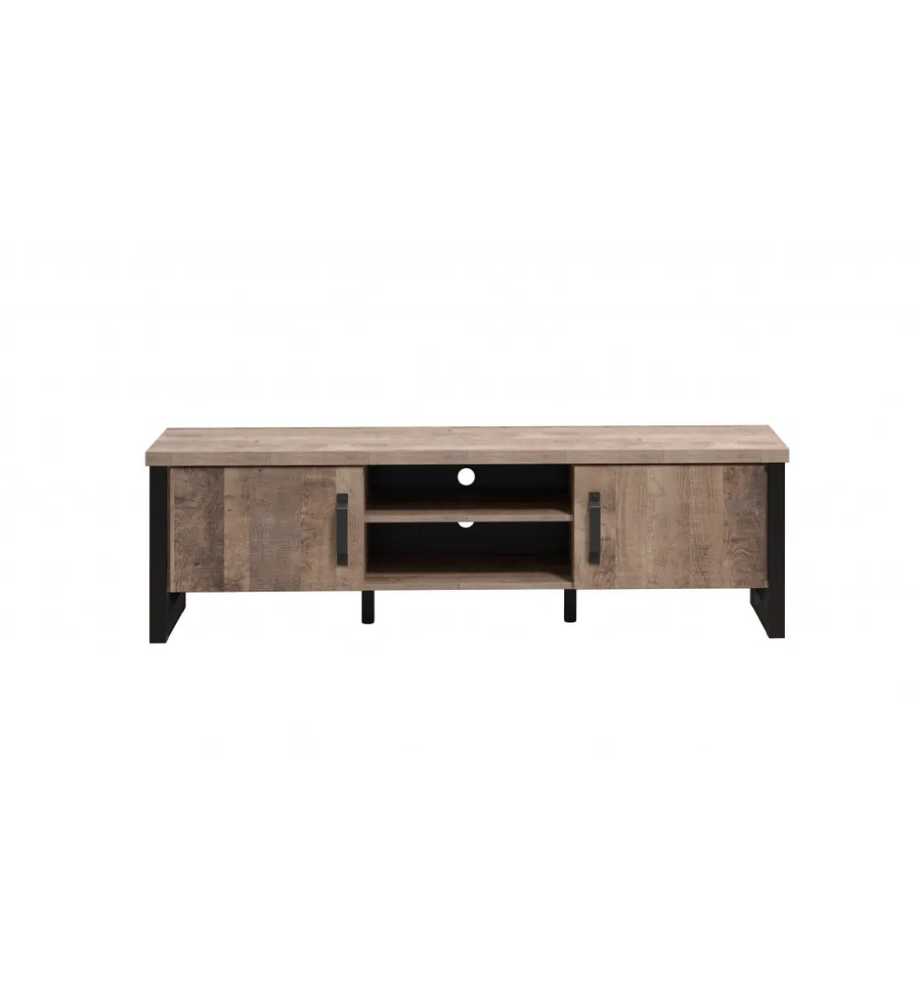 Szafka pod TV EMILE 166 cm w optyce dąb tytoniowo-brązowy