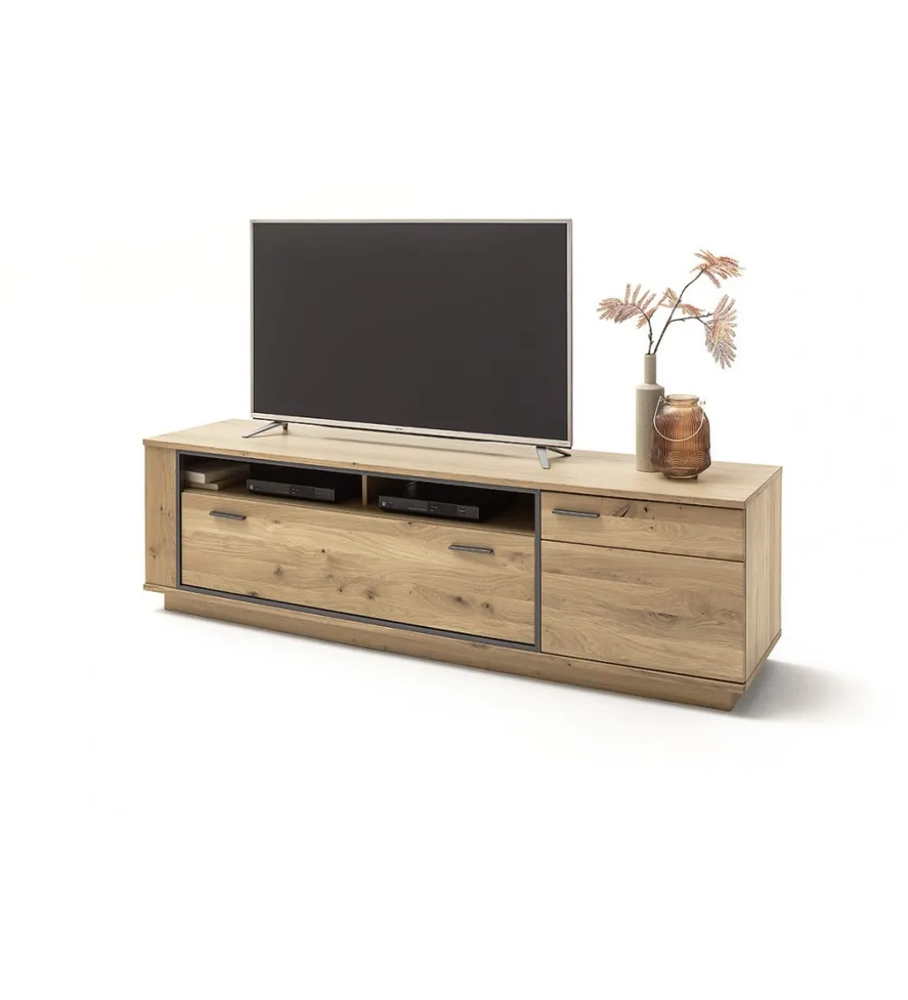 Szafka RTV CAMPINAS 210 cm w optyce dąb bianco