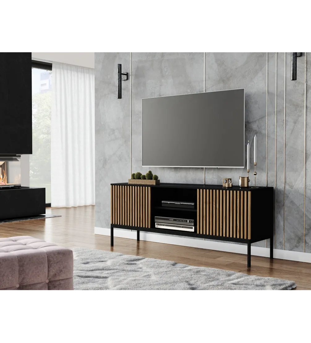 Szafka RTV MEORATI 150 cm w optyce dąb artisan
