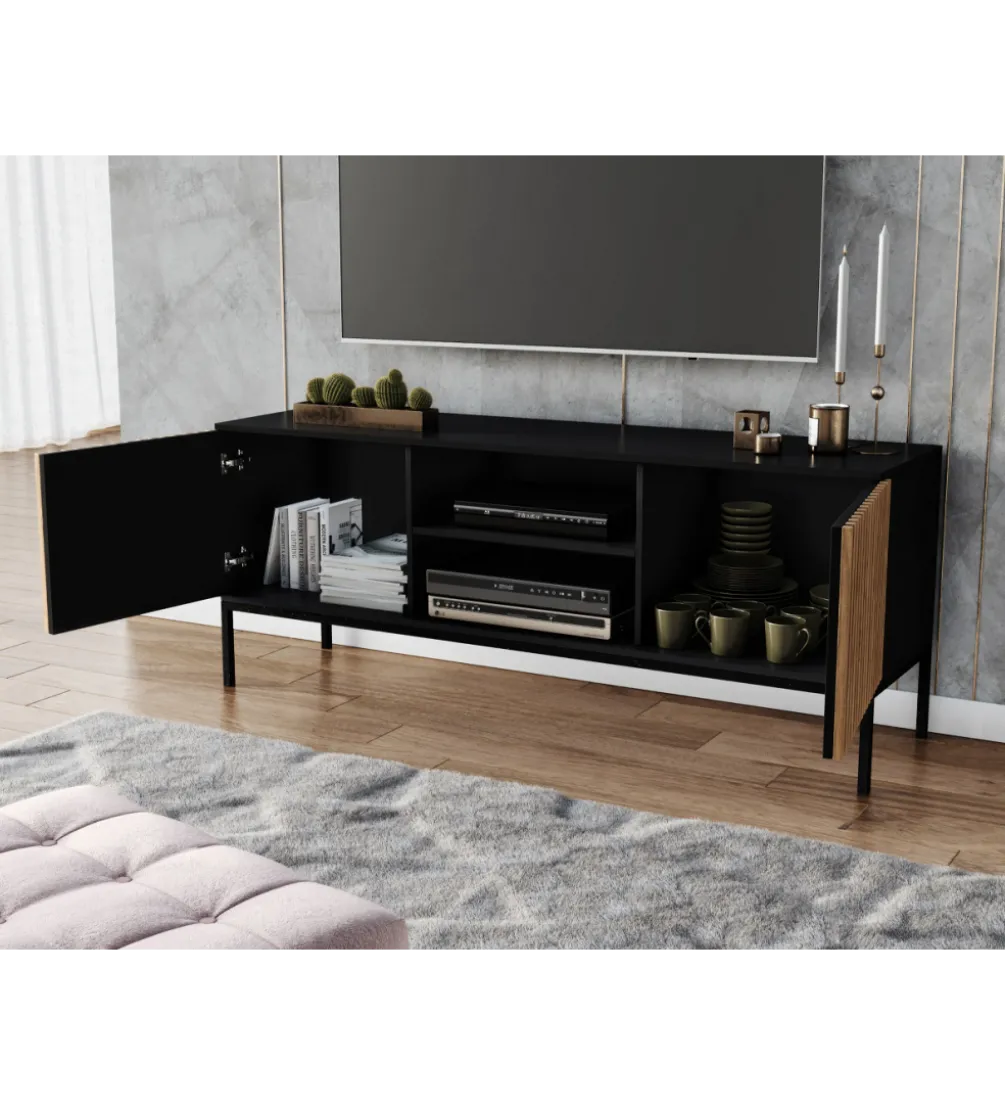 Szafka RTV MEORATI 150 cm w optyce dąb artisan