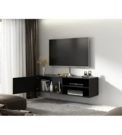 Szafka RTV wisząca MEORATI 150 cm w optyce dąb artisan