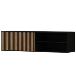 Szafka RTV wisząca MEORATI 150 cm w optyce dąb artisan
