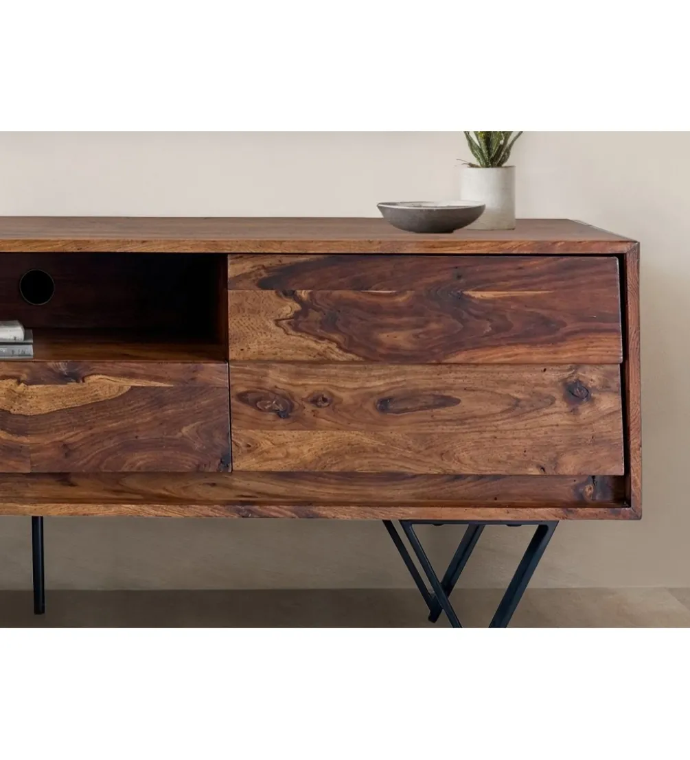 Szafka RTV WOHNLING 160 cm drewno sheesham