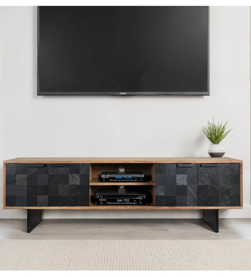 Szafka RTV WOHNLING 150 cm drewno akacja