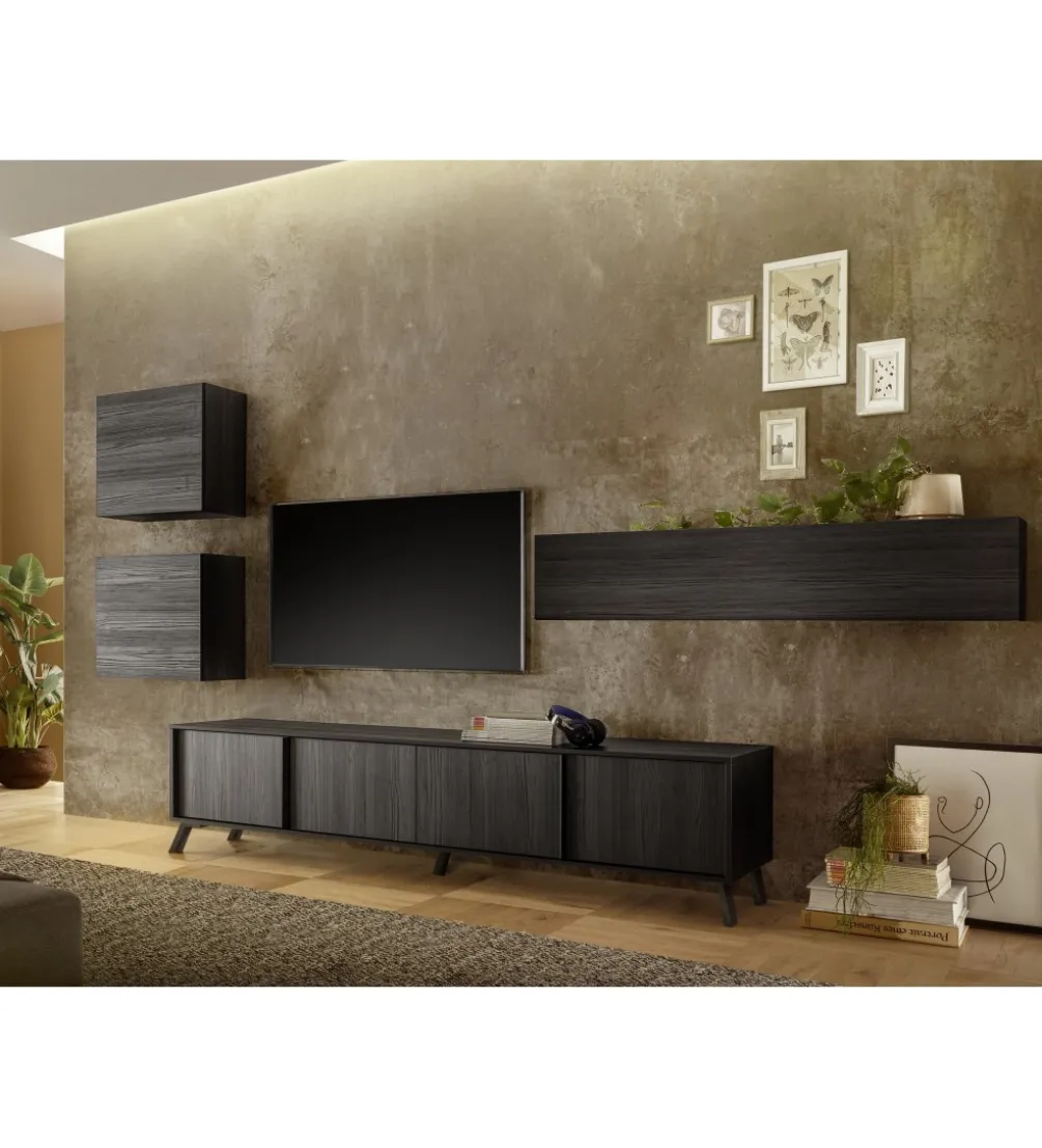 Szafka wisząca CITY 55 cm czarna