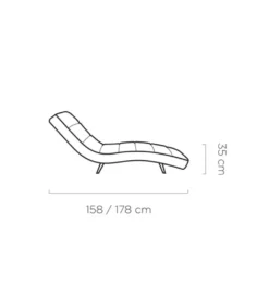Szezlong KOBE 158-178 cm elektrycznie wysuwany w różnych tkaninach do wyboru