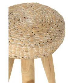 Taboret WATER drewno teak naturalny biały