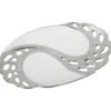 Taca CENTERPLANCE 30 cm srebrnobiała