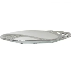 Taca CENTERPLANCE 30 cm srebrnobiała