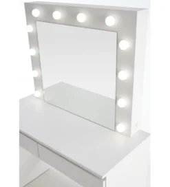 Toaletka HOLLYWOOD 94 cm biała z oświetleniem LED