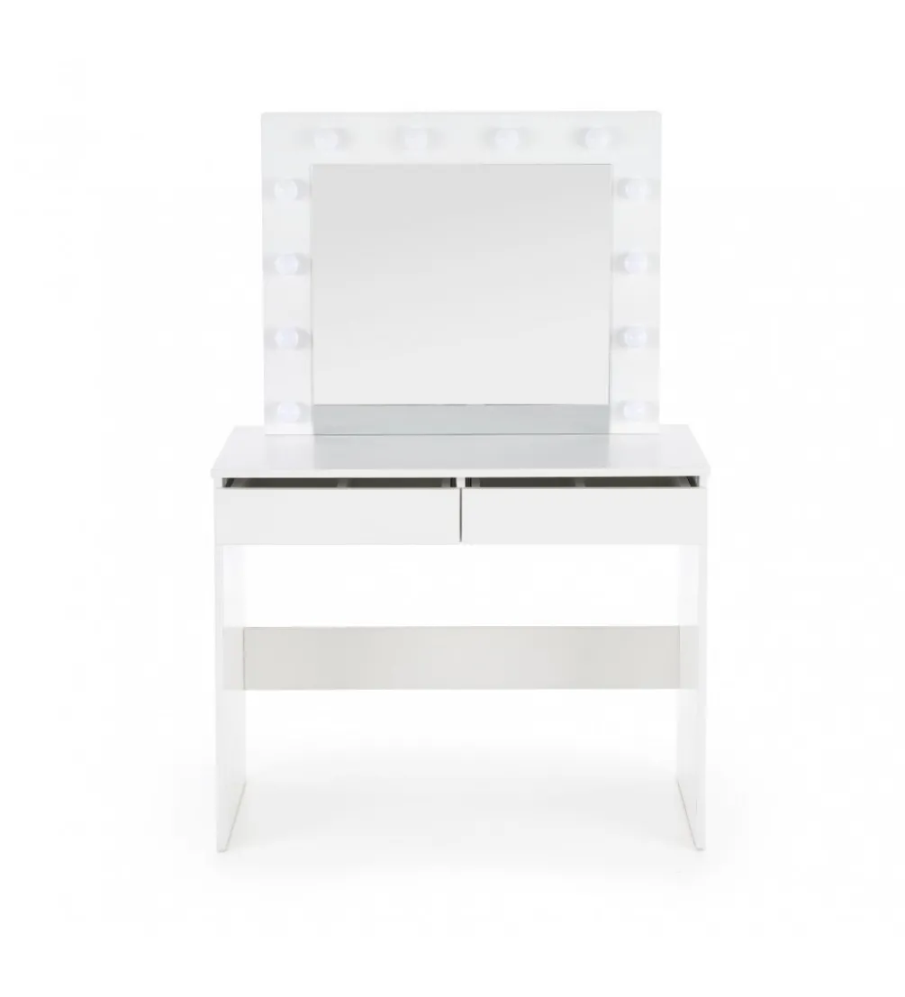 Toaletka HOLLYWOOD 94 cm biała z oświetleniem LED