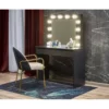 Toaletka HOLLYWOOD 94 cm czarna z oświetleniem LED