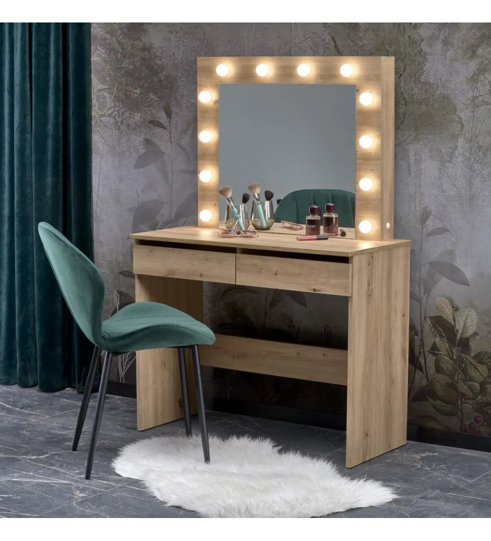 Toaletka HOLLYWOOD 94 cm dąb artisan z oświetleniem LED