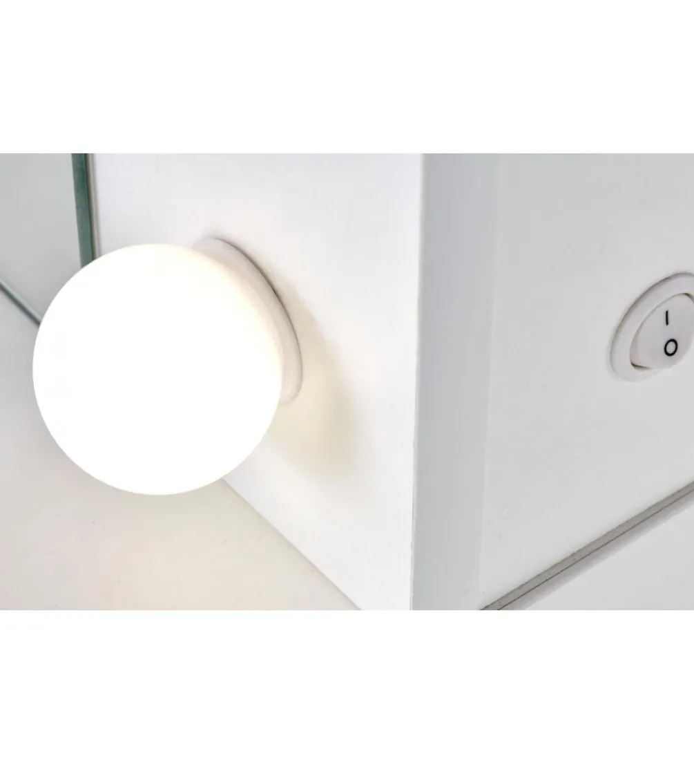 Toaletka HOLLYWOOD XL 120 cm biała z oświetleniem LED