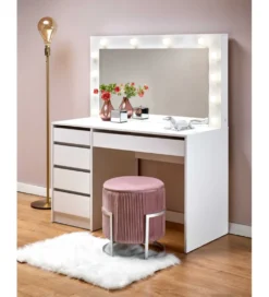 Toaletka HOLLYWOOD XL 120 cm biała z oświetleniem LED