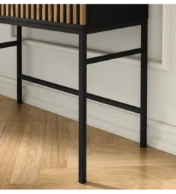 Toaletka wisząca MEORATI 85 cm w optyce dąb artisan/czarny