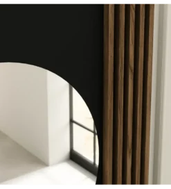 Toaletka wisząca MEORATI 85 cm w optyce dąb artisan/czarny