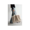 Torba MIKA FURR 56 cm kremowa
