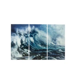 Tryptyk obraz WAVE 160 x 240 cm szklany