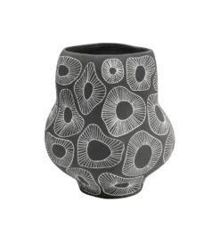 Wazon ANEMONE 33 cm szare