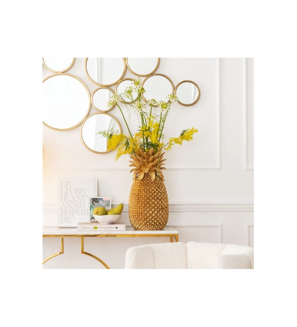 Wazon dekoracyjny Pineapple 50 cm złoty