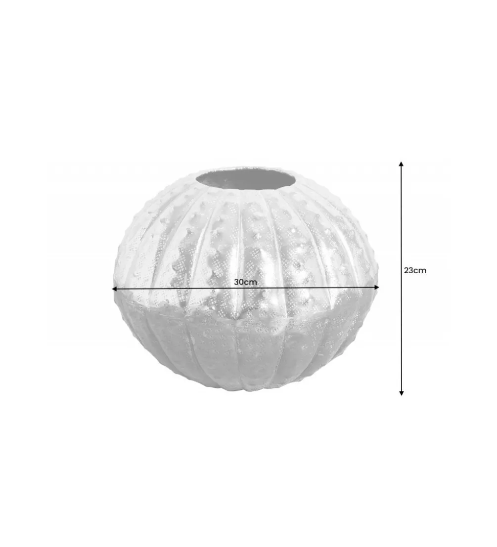 Wazon DELICADO 30 cm antyczny srebrny