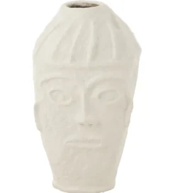 Wazon FACE 95 cm papier mache biały
