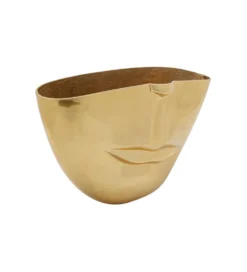 Wazon HALF FACE 46 cm złoty