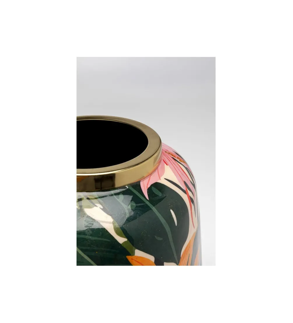 Wazon Jungle 33 cm metal mosiądzowany