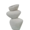 Wazon KATAM 25 cm ceramika biały piaskowy