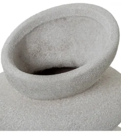 Wazon KATAM 25 cm ceramika biały piaskowy